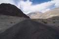 Road in Mountains - Landscape of Nubra Valley in Leh Ladakh, Jammu and Kashmir, India Royalty Free Stock Photo