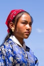 Ladakhi girl in national clothing on the traditional Ladakh festival