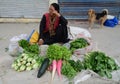 Ladakhi ladies selling fruit and vegetables