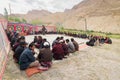 Ladakhi people gathered for religious festival, Ladakh, India Royalty Free Stock Photo