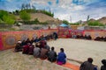 Ladakhi people gathered for religious festival, Ladakh, India Royalty Free Stock Photo