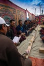 Ladakhi people gathered for religious festival, Ladakh, India Royalty Free Stock Photo