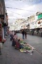 Ladakhi woman selling vegetables