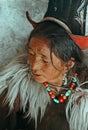 Ladakhi woman in Traditional Get up at Hemis fair Ladakh Union territory