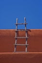 Ladder on adobe wall Santa Fe Royalty Free Stock Photo