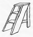 Ladder (Clipping path) Royalty Free Stock Photo