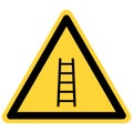 Ladder and danger sign Royalty Free Stock Photo