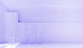 Ladder Different creative Business concepts Modern Art on light Purple pastel color background with shadows