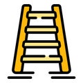 Ladder equipment icon color outline vector Royalty Free Stock Photo