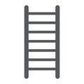 Ladder glyph icon, stair and climb, fire ladder sign, vector graphics, a solid pattern on a white background.