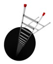 Ladder and hole Royalty Free Stock Photo