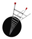 Ladder and hole Royalty Free Stock Photo