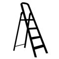 Ladder icon on white background. Metal Step Ladder sign. Stairway symbol. flat style