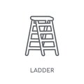 Ladder linear icon. Modern outline Ladder logo concept on white