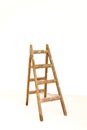 the ladder is made of wood and has an opening and closing Royalty Free Stock Photo