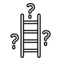 Ladder opportunity icon outline vector. Business man