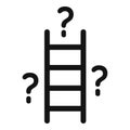 Ladder opportunity icon simple vector. Business man