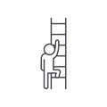 Ladder of opportunity line icon concept. Ladder of opportunity vector linear illustration, symbol, sign