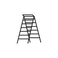 ladder outline icon. Element of construction icon for mobile concept and web apps. Thin line ladder outline icon can be used for