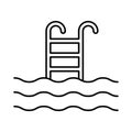 Ladder Outline Vector icon which can easily modify or edit