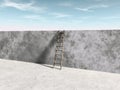 Ladder over a wall Royalty Free Stock Photo