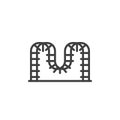 Ladder playground line icon