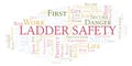 Ladder Safety word cloud. Royalty Free Stock Photo