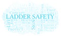 Ladder Safety word cloud. Royalty Free Stock Photo