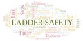 Ladder Safety word cloud. Royalty Free Stock Photo