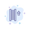 Ladder, Stair, Staircase, Arrow Blue Icon on Abstract Cloud Background Royalty Free Stock Photo