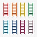 Ladder sticker set Royalty Free Stock Photo