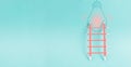 Ladder of success, having an idea, marketing and business concept, brainstorming for new goals, light bulb Royalty Free Stock Photo