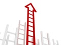 Ladder of success red arrow