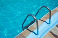 Ladder to the blue pool Royalty Free Stock Photo