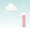 Ladder to the cloud illustration