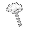 Ladder to cloud sketch vector illustration