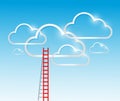 ladder to the clouds concept illustration design Royalty Free Stock Photo