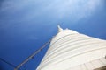 Ladder to Top of White Pagoda at Wat Prayurawongsawas Worawiharn Royalty Free Stock Photo