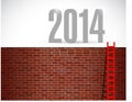 Ladder to year 2014. illustration design