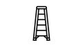 ladder tool repair line icon animation