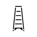 ladder tool repair glyph icon vector illustration Royalty Free Stock Photo