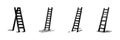 Ladder Variations Doodle Sketch Set. Climbing, Construction, And Safety Equipment In Hand Drawn Style Collection Royalty Free Stock Photo
