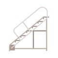 Ladder vector flat equipment tool icon step. Development repair simple worker construction climb. High stepladder