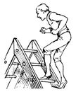 Ladders vintage illustration