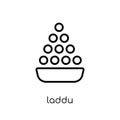 Laddu icon. Trendy modern flat linear vector Laddu icon on white