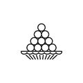 laddu ladoo Diwali food sweet icon on white background. Diwali Hindu festival elements for graphic and web design on white backgro