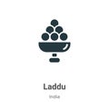 Laddu vector icon on white background. Flat vector laddu icon symbol sign from modern india collection for mobile concept and web