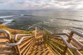 Ladera Street Ladder Overlooking Ocean at Sunset Cliffs