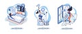 Ladge question mark. Problem and solution concept metaphor. Ask questions. FAQ frequently asked help