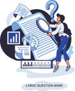 Ladge question mark. Problem and solution concept metaphor. Ask questions. FAQ frequently asked help